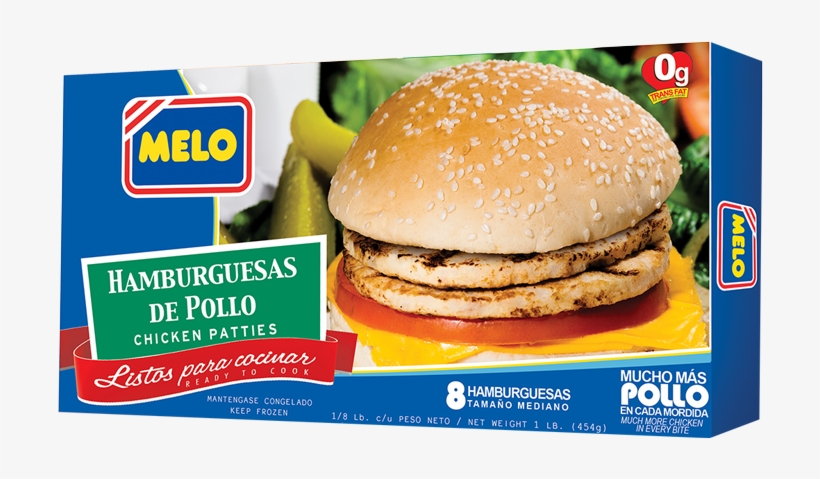 Hamburguesa De Pollo - Melo, transparent png