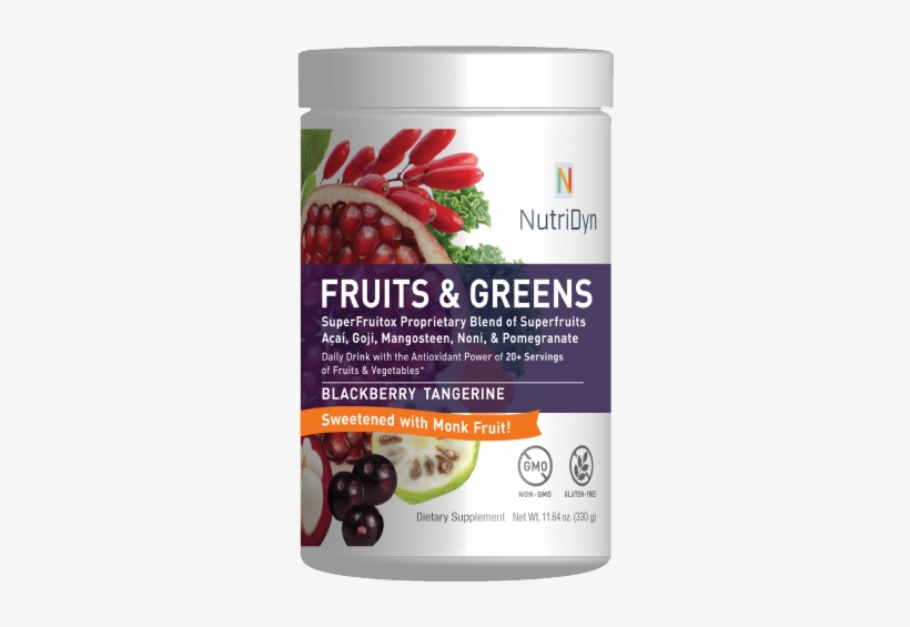 R804 - Nutri-dyn Fruits & Greens Green Tea Melon 30 Servings, transparent png