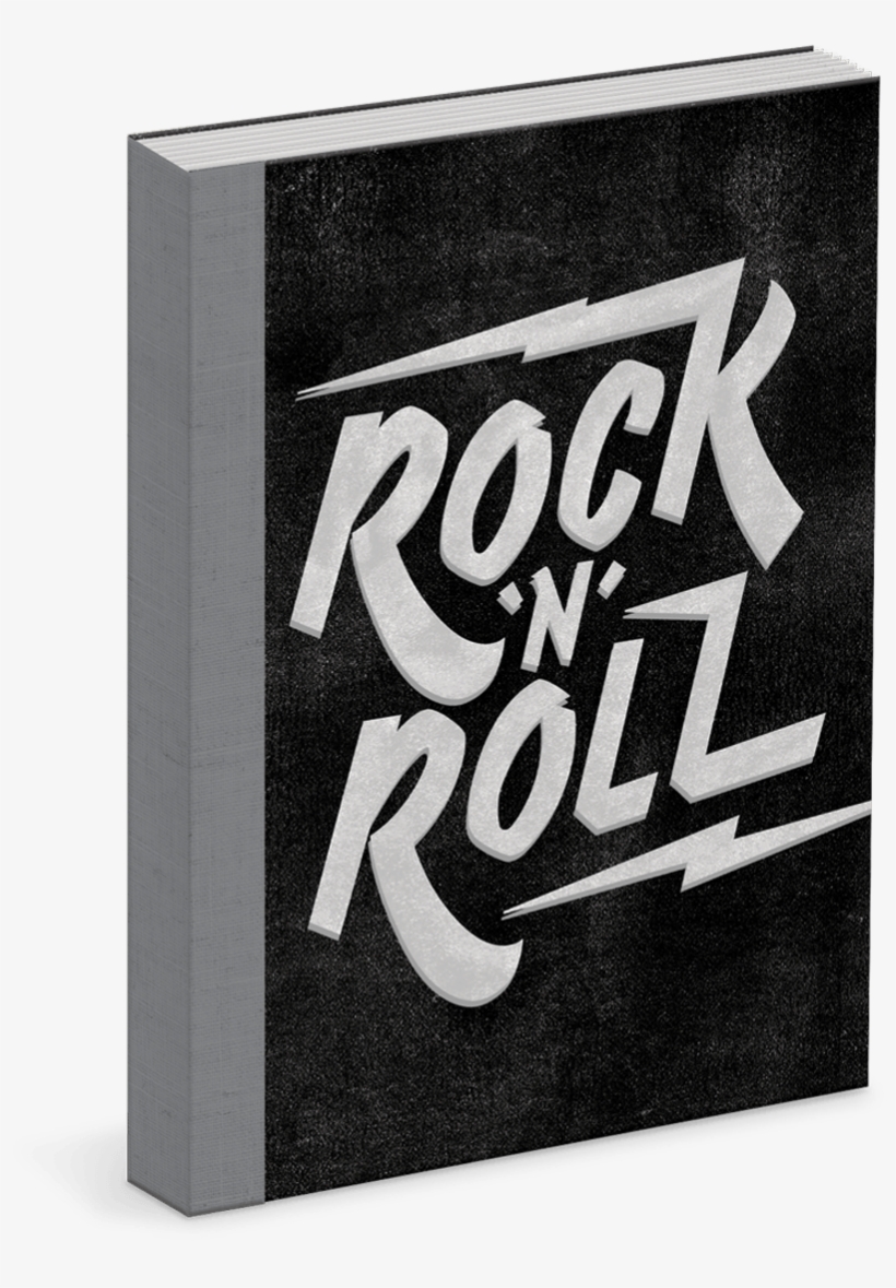 Rock 'n' Roll Linen Bound Journal - Book Cover, transparent png