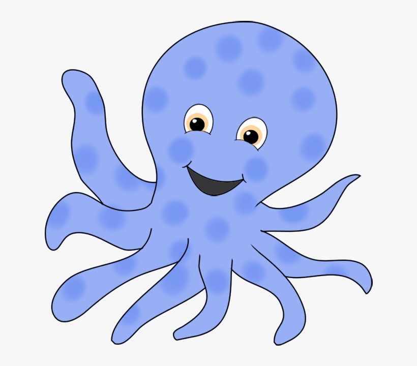 Transparent Blue Ringed Octopus Smiling Png Pink - Octupos Clipart Png, transparent png