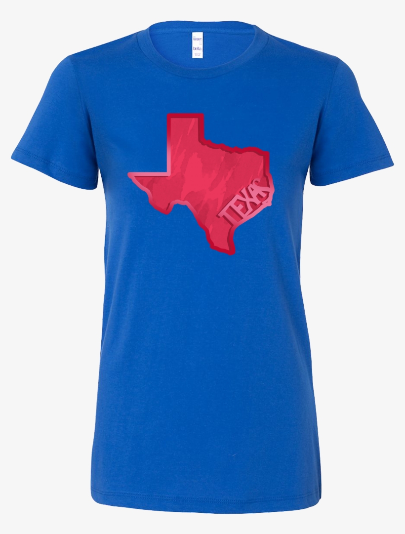 Love Texas State Map Flag Outline Souvenir Bella Shirt - T-shirt, transparent png