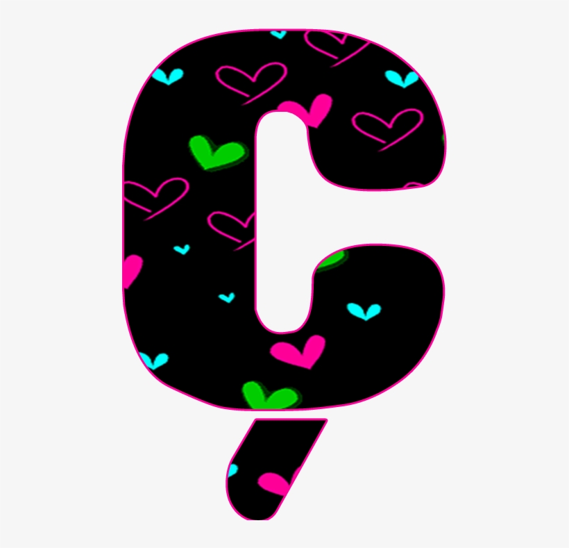 Blindada Por Deus - Abecedario Negro Con Corazones Neón Bla, transparent png