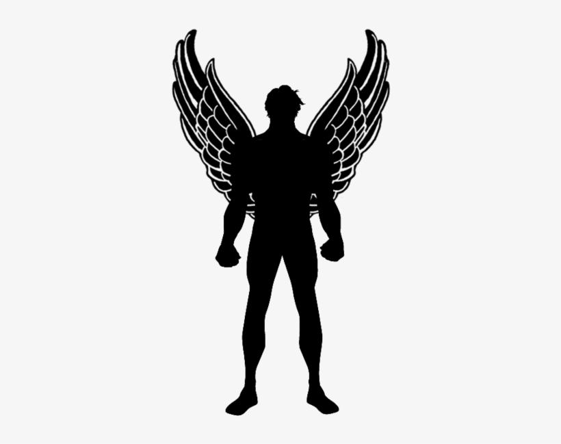 Male Angelfairy Silhouette 6 By Viktoria Lyn - Male Fairy Silhouette Transparent, transparent png