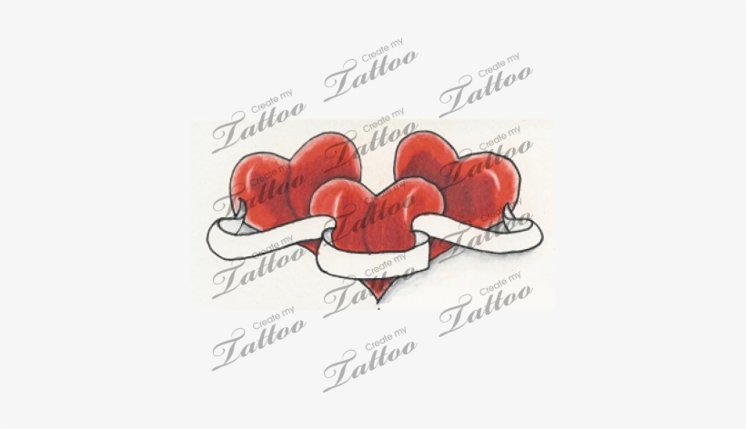 Svg Stock Three Hearts Tattoo Search Haircuts Pinterest - Vine With Names Tattoo, transparent png
