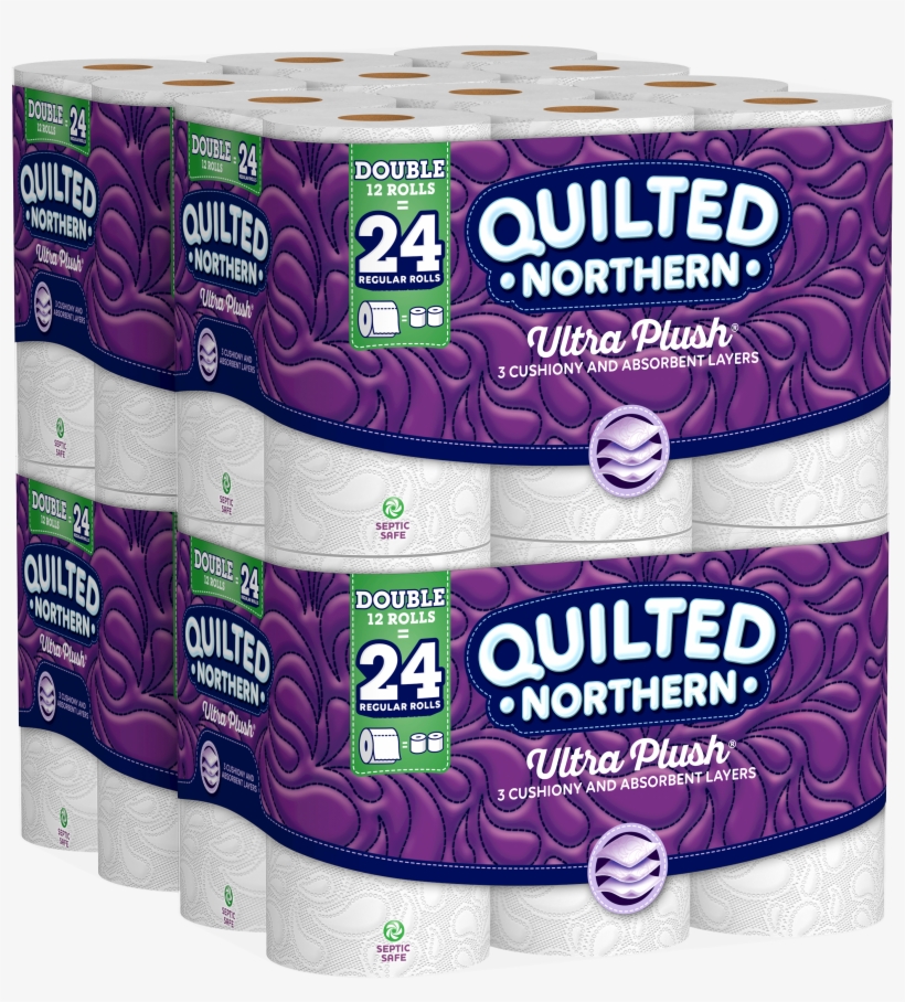 Quilted Northern Ultra Plush, 48 Double Rolls, Toilet - Quilted Northern, transparent png