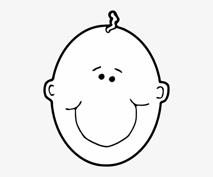 Boy Face Clipart Black And White, transparent png