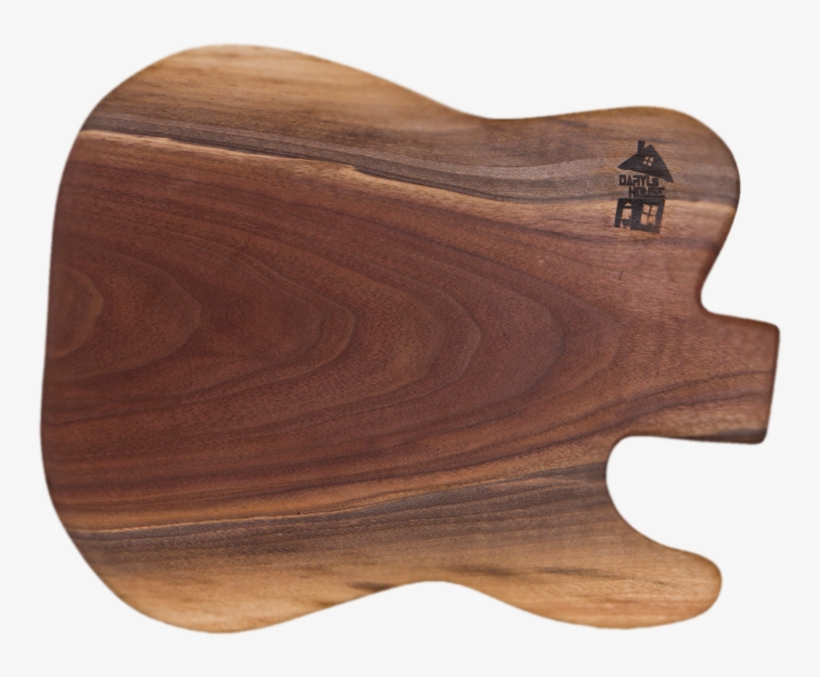 Kikkerland Bamboo Guitar Cutting Board, transparent png