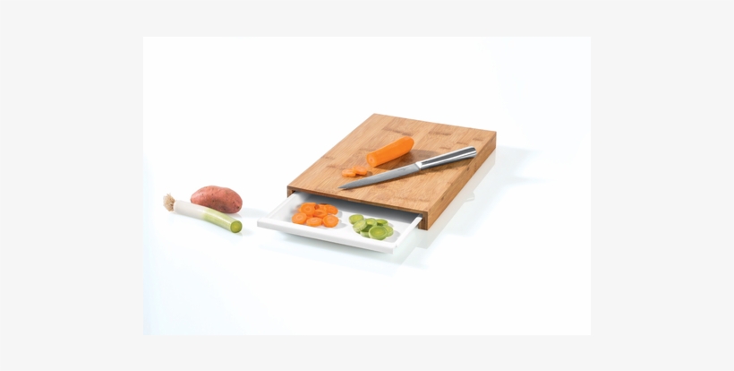 Bamboo Cutting Board With Pull Out Tray - Cutting Board, transparent png