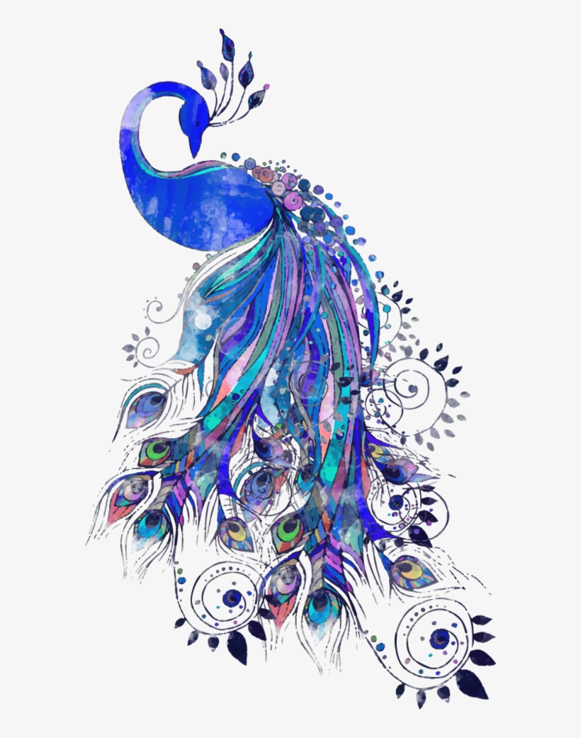 Peacock Watercolor Sublimation Transfer - Rabidzen All I Am Ft Loof, transparent png