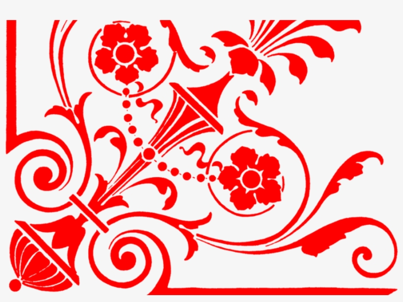 Vector Floral Rojo Png, transparent png