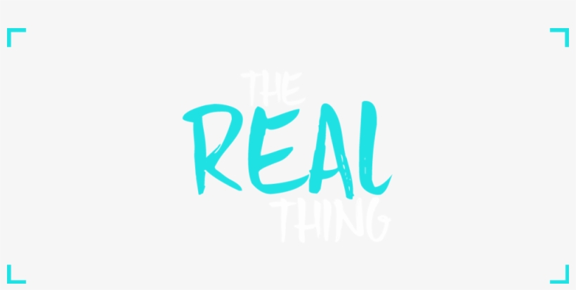 The Real Thing Sermon Series Title With Corners - Calligraphy, transparent png