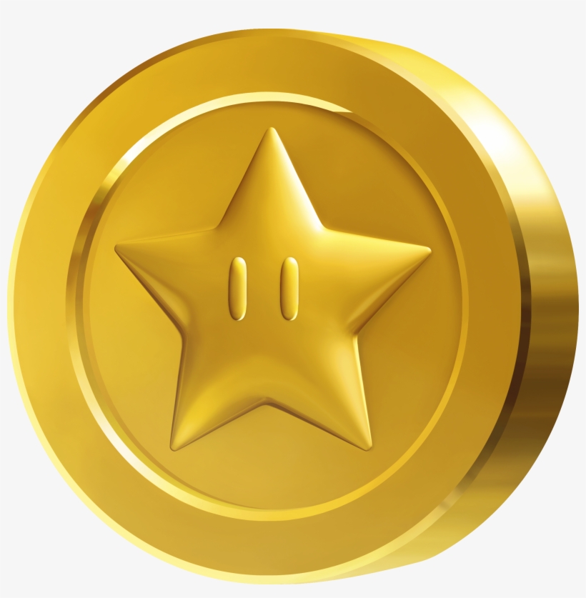 Mario Star Png Picture - Mario Star Coin, transparent png