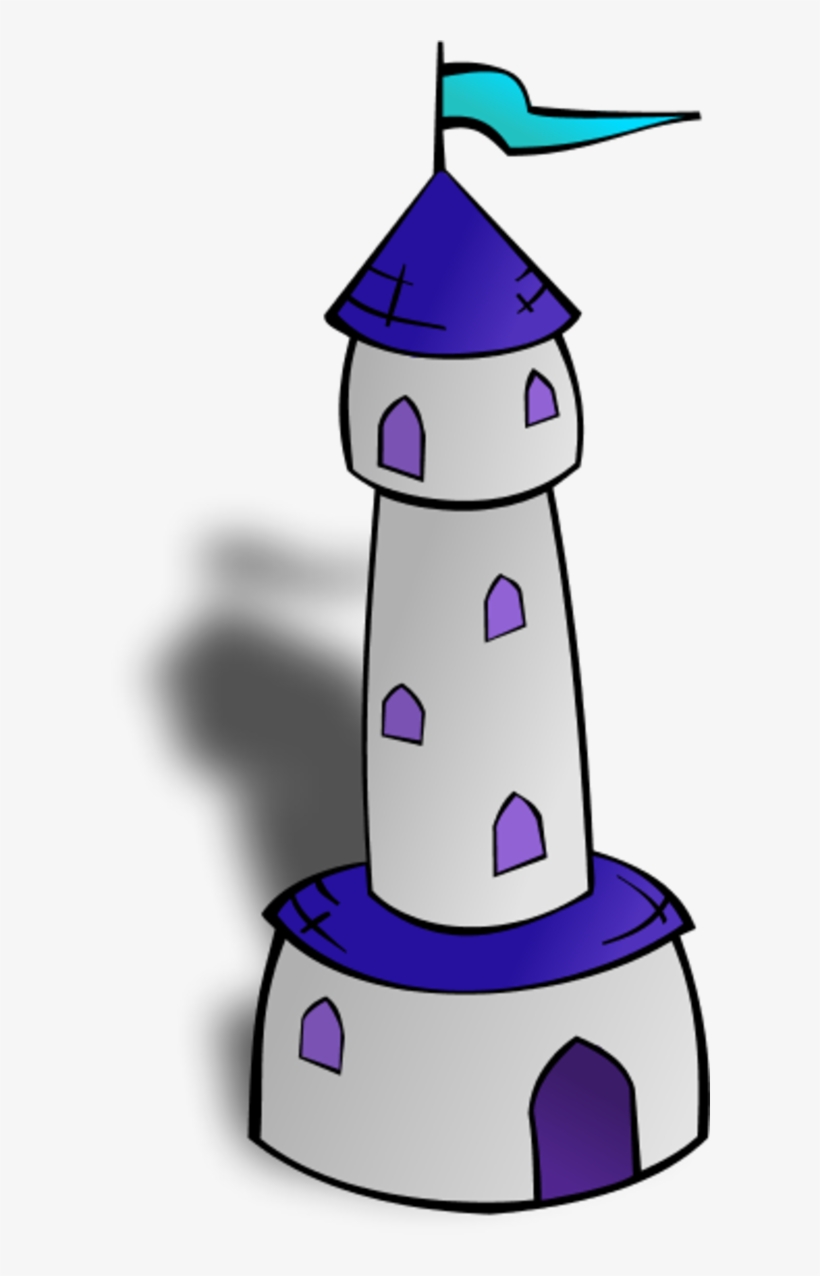 Castle Watch Tower Outline - Tower Clipart, transparent png