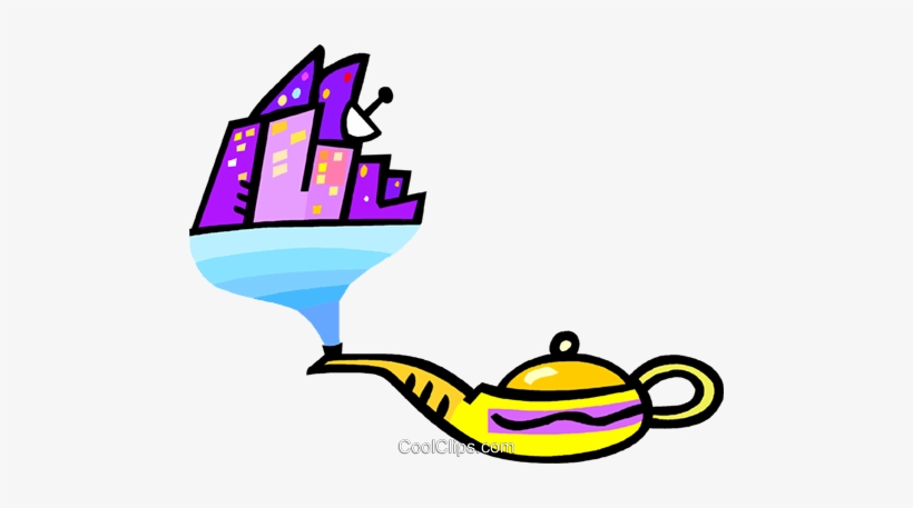 Genies Lamps With City Scapes Royalty Free Vector Clip - Danili, transparent png