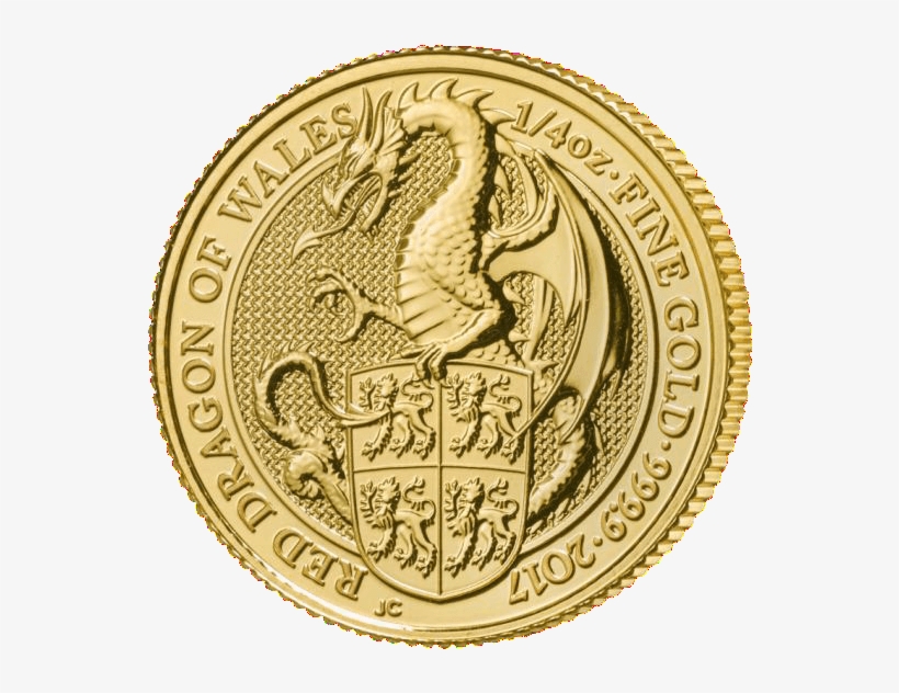 1/4oz Gold Dragon - Queen's Beasts Coins, transparent png