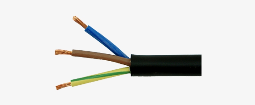Electrical Png Black And White Stock - 3 Core Rubber Cable, transparent png
