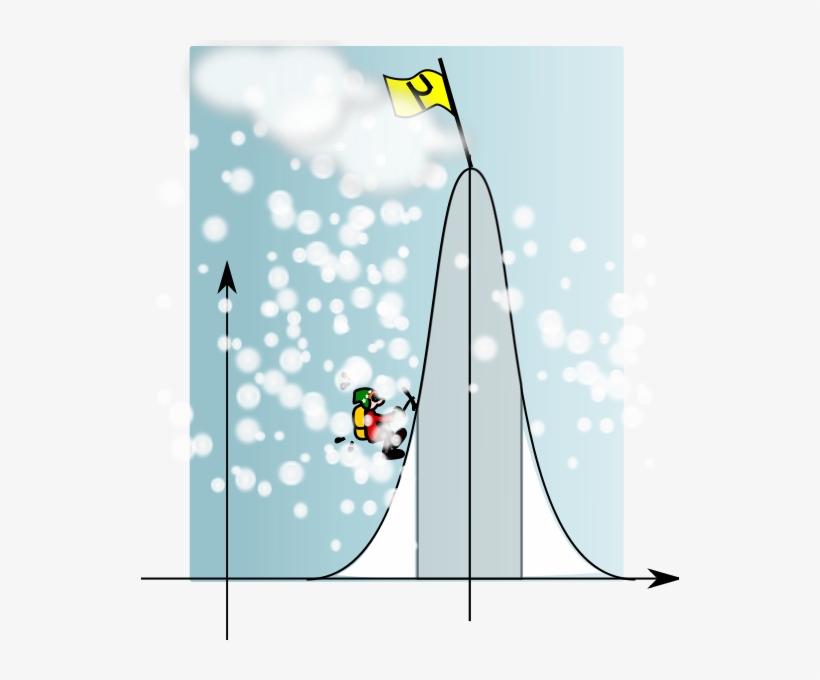 Climbing The Gaussian Mountain Clipart Png, transparent png