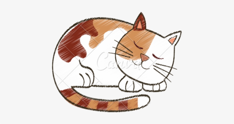 Cats Cartoon Png - Cat Sleeping Cartoon, transparent png