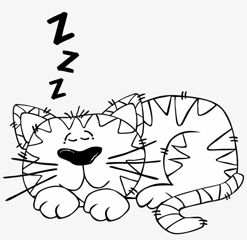 This Free Icons Png Design Of G Cartoon Cat Sleeping, transparent png
