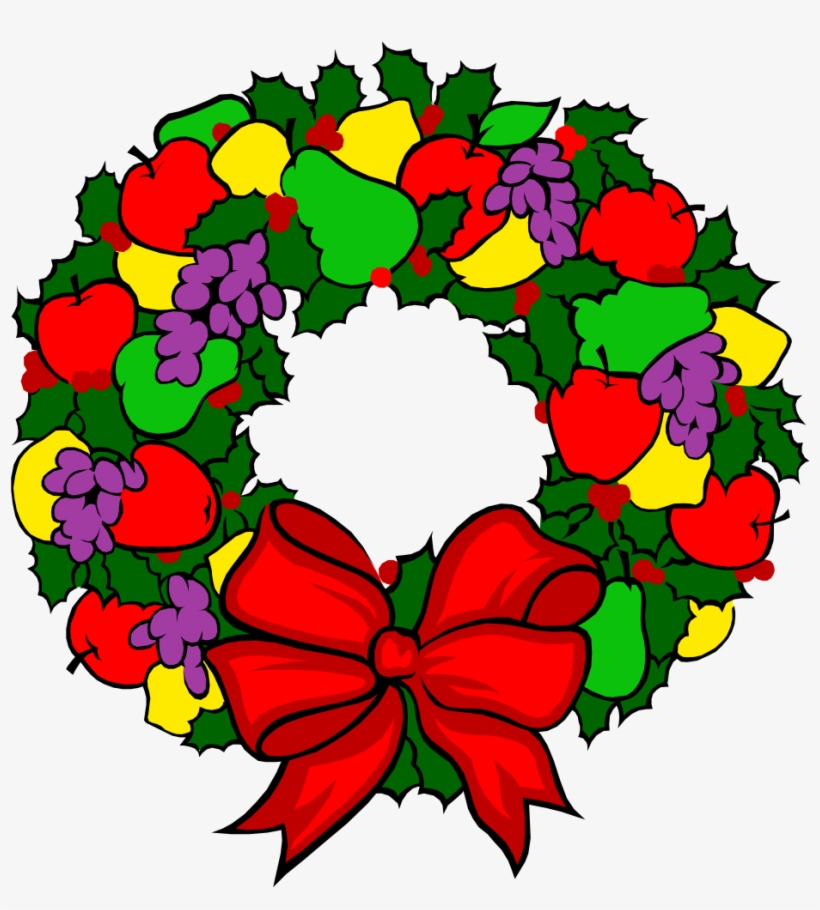 Holiday Fruit Wreath - Wreath, transparent png