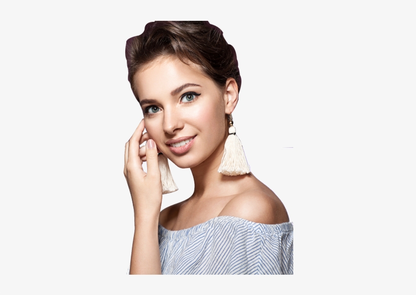 Botinol Facial Woman With A Charming Smile In Bernardsvill, - Earring, transparent png