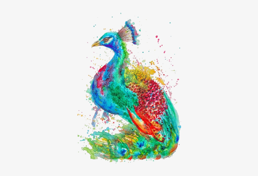 Astrid Brisson Peacock Illustration Art Print, transparent png