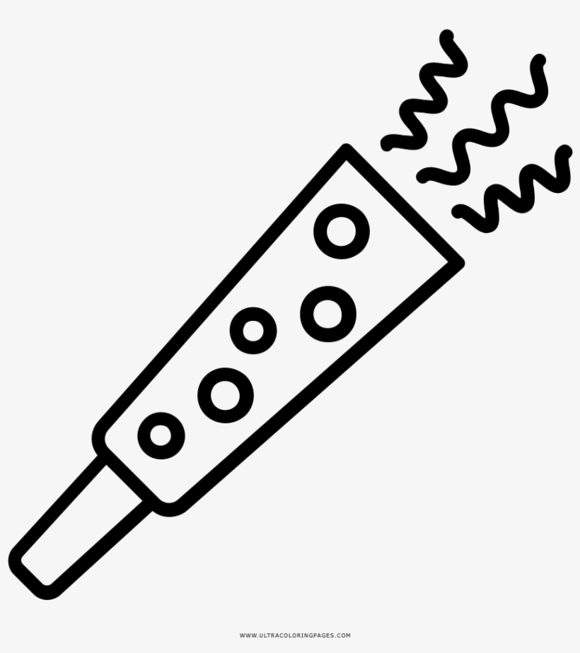 Party Horn Coloring Page - Party Horn, transparent png