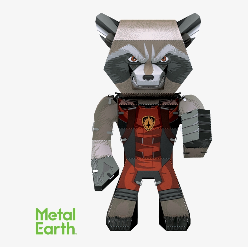 Metal Earth Legends Mini Caricature Model - Rocket Raccoon, transparent png
