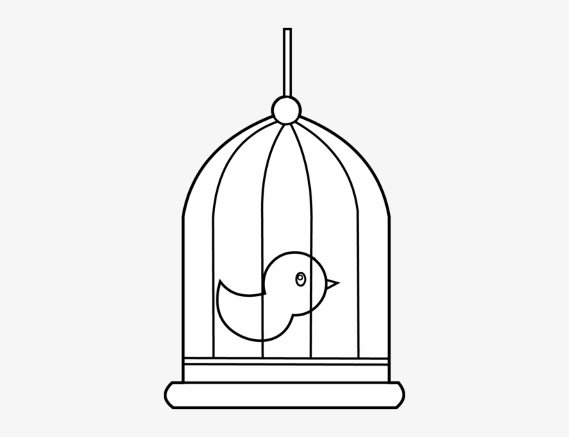 Empty Birdcage Cliparts - Coloring Cage Of Bird, transparent png