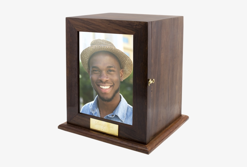 Photo Wood Urn With Brass Plaque - Dog, transparent png