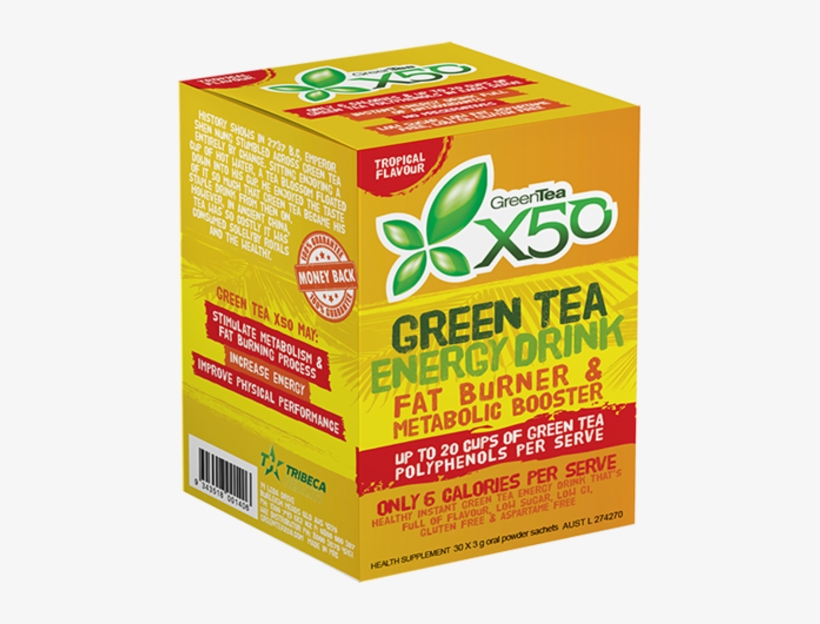 Green Tea X50 30 Serves : Tropical, transparent png
