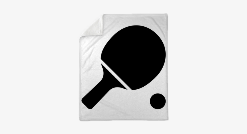Ping Pong Table Tennis Paddle With Ball Flat Icon Plush - Table Tennis, transparent png