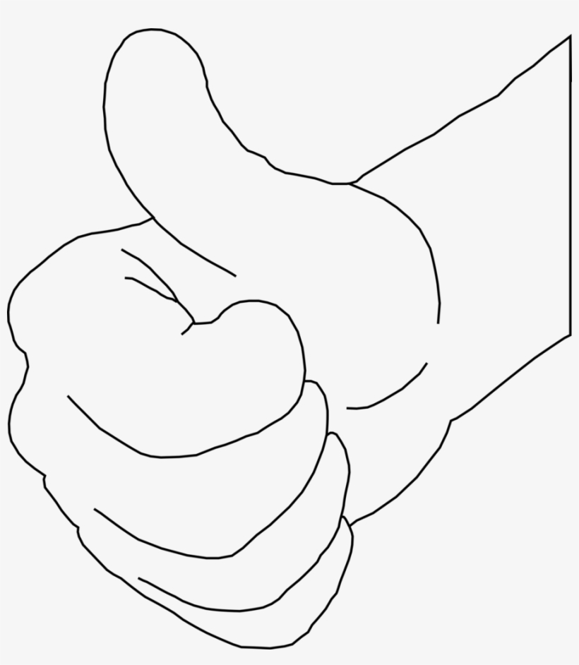 Download Thumbs Up Outline Clipart Thumb Signal Ok - Thumbs Up Outline, transparent png