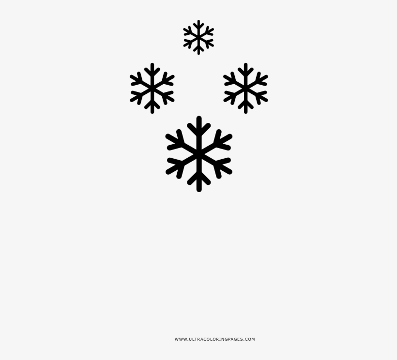 Copos De Nieve Página Para Colorear - Drawing, transparent png