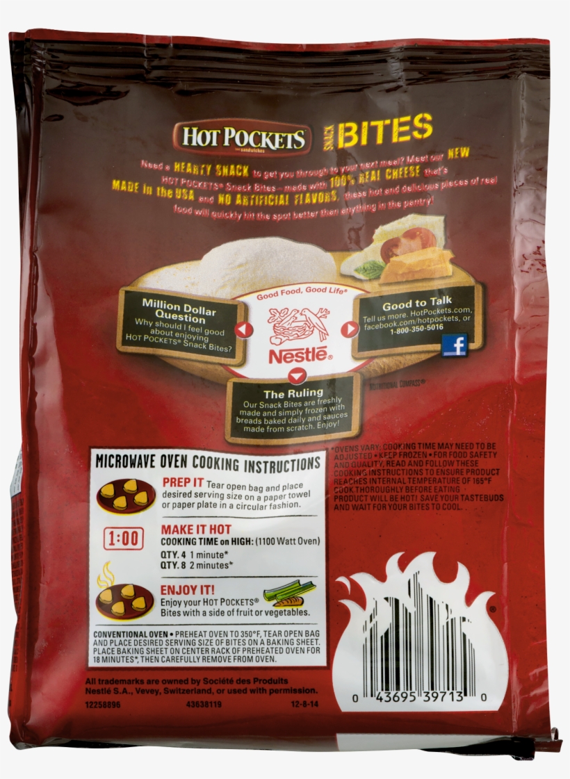Hot Pockets Snack Bites Four Cheese Pizza 9 25 Oz - Hot Pockets Frozen Sandwiches Bacon, Cheddar, Cheese, transparent png