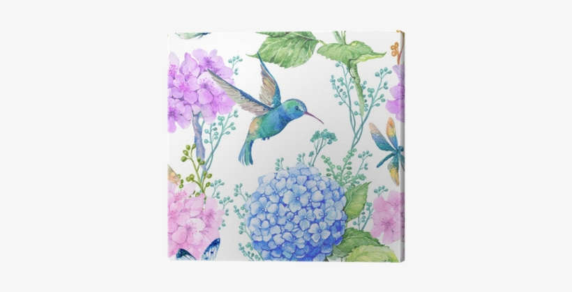 Seamless Pattern Illustration In To Textile Design - Kolibri-geburtstags-party Einladung, transparent png