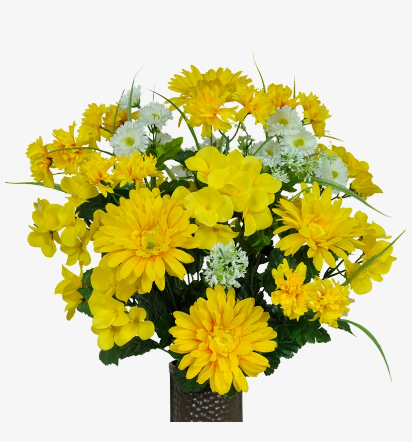 Yellow Hydrangea & Daisy Mix - Hydrangea, transparent png