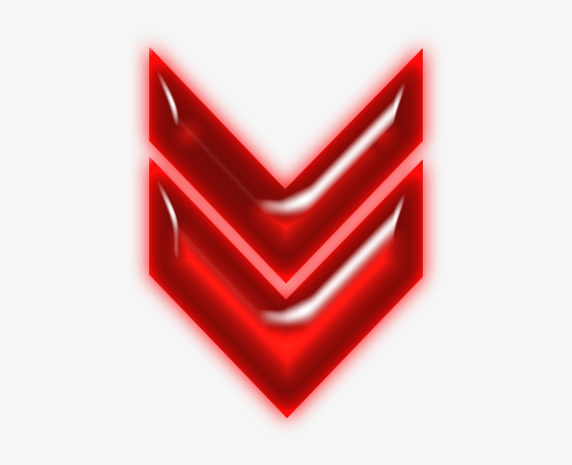 Double Arrow Neon Red Down - Double Down Arrow Png, transparent png