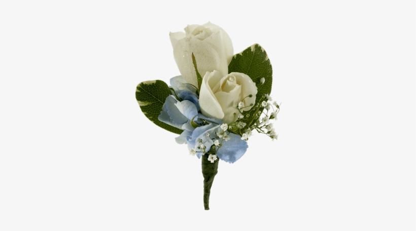 White Rose And Hydrangea Boutonniere • $10 - Rose Hydrangea Boutonniere, transparent png
