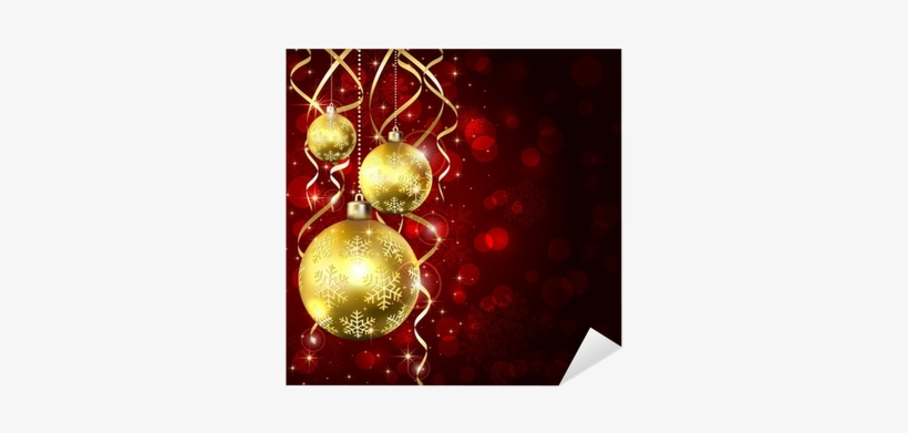 Vinilo Pixerstick Tres Bolas De Oro De Navidad • Pixers® - Christmas Day, transparent png