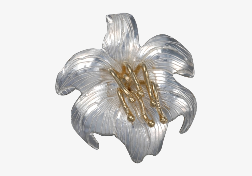 Easter Lily Pin/pendant, transparent png