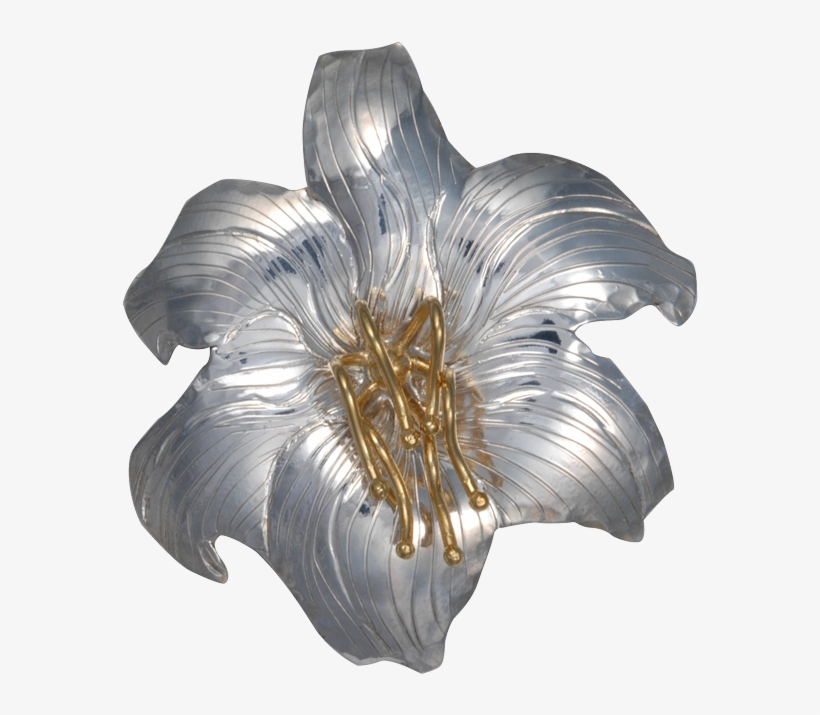 Easter Lily Pin/pendant, transparent png