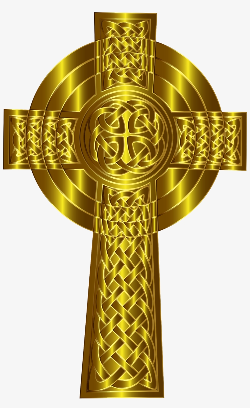 This Free Icons Png Design Of Golden Celtic Cross 6, transparent png