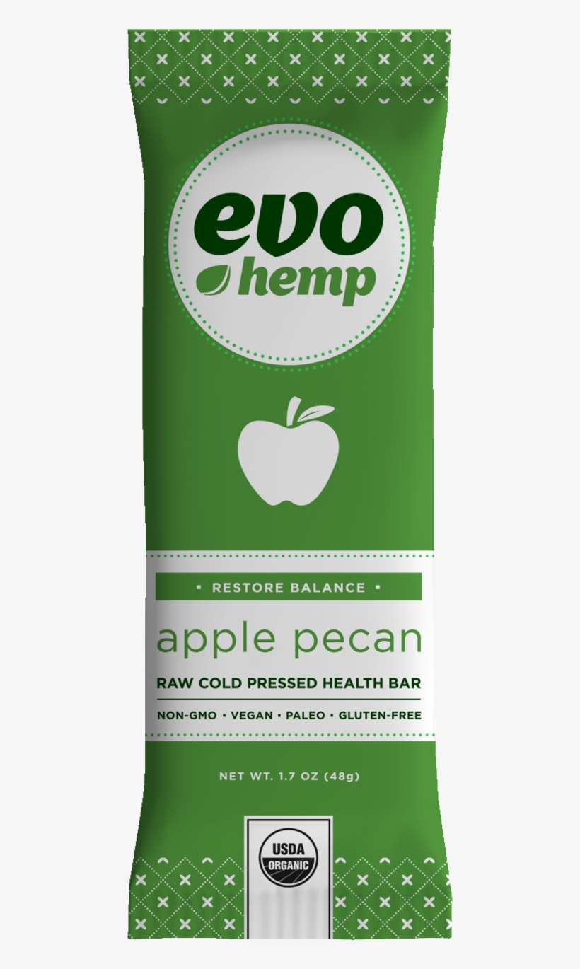 Apple Pecan Imflammatory Health Bar - Evo Hemp - Organic Raw Antioxidant Bar Cashew Cacao, transparent png