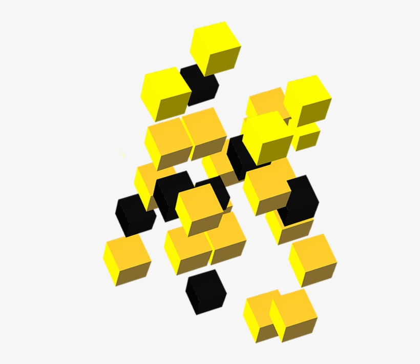 3d Blocks, Yellow, 3d Background Png And Vector - Fondo Cubos Amarillos 3d, transparent png