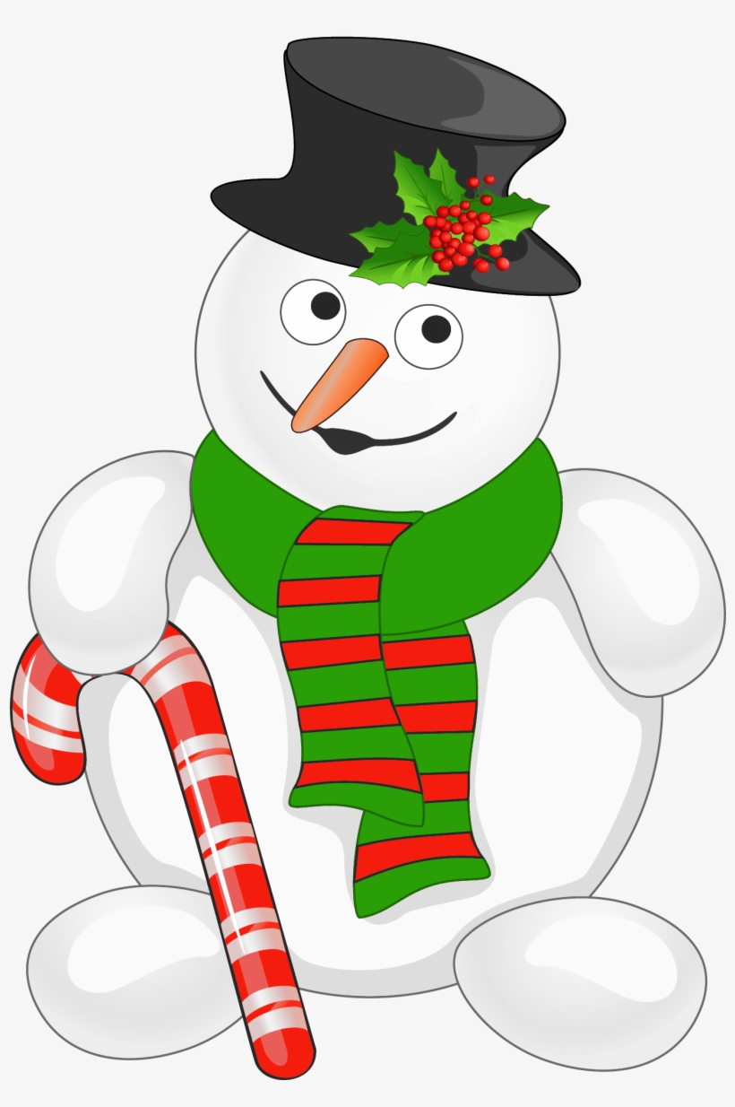 Snowman With Candy Cane Png Clipartu200b Gallery Yopriceville - Snowman With Candy Cane, transparent png