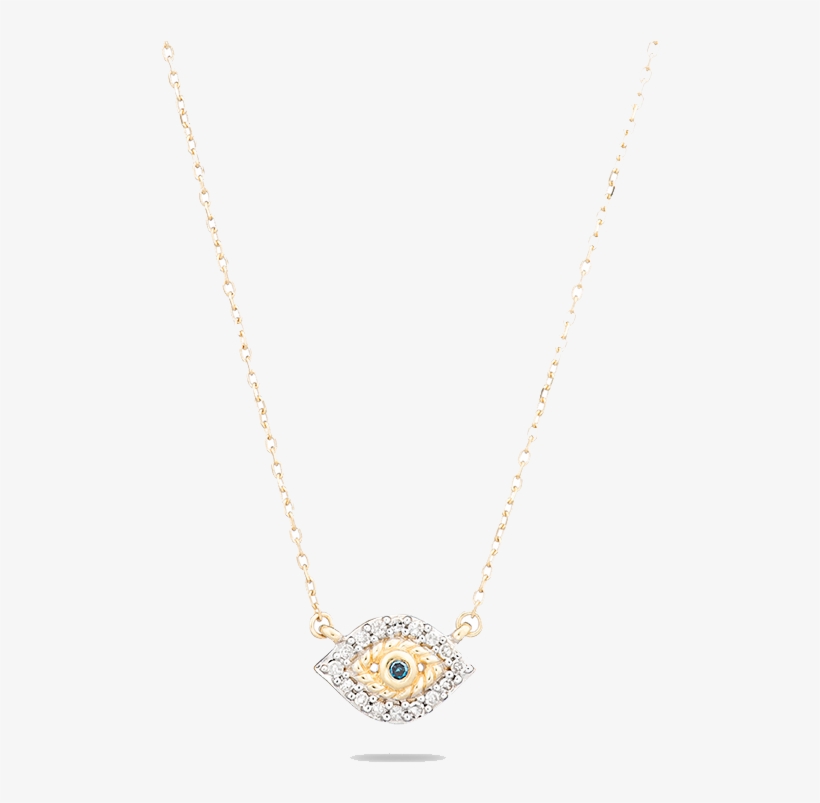 Super Tiny Pavé Evil Eye Necklace - Pendant, transparent png