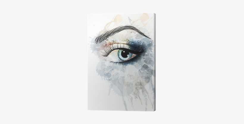 Eye Made Of Watercolor Splashes Canvas Print • Pixers® - Power Eye Quotes, transparent png