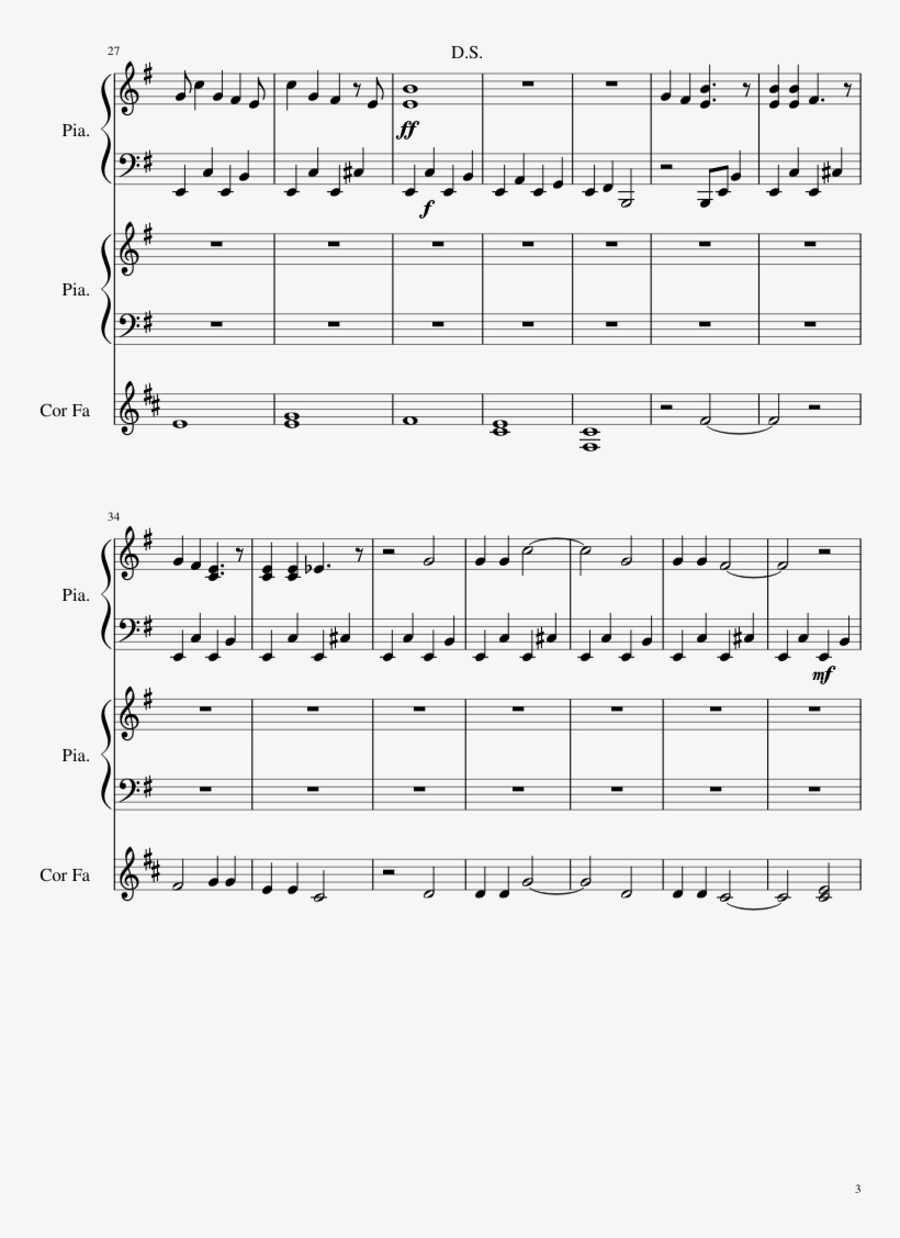 Evil Eyes Sheet Music Composed By Rkw 3 Of 10 Pages - Two Weeks Grizzly Bear Drum Tab, transparent png