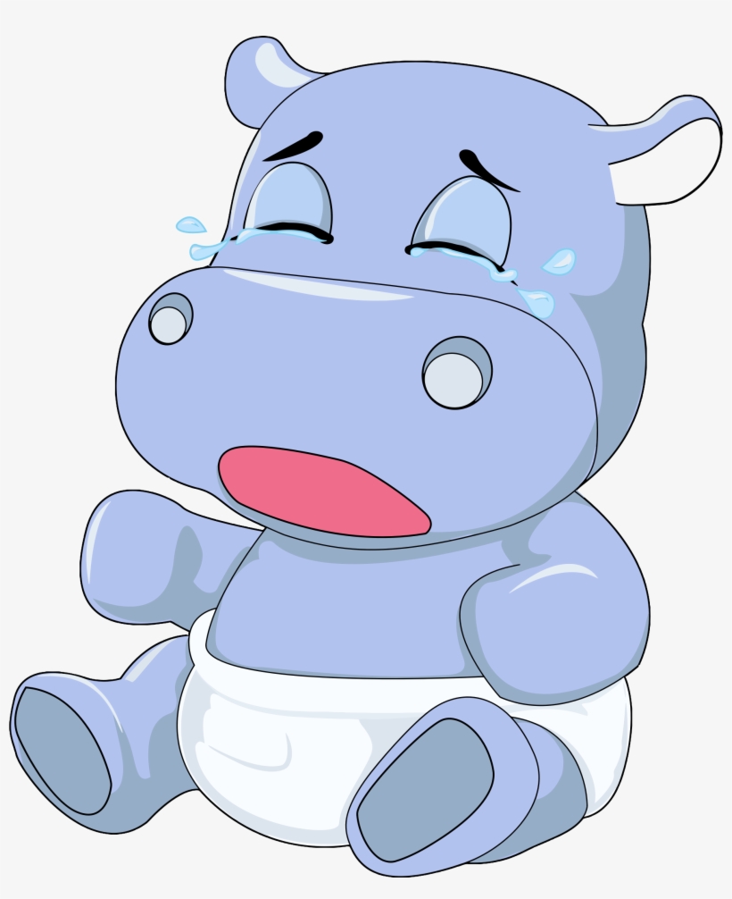 This Free Icons Png Design Of Baby Hippo Crying, transparent png